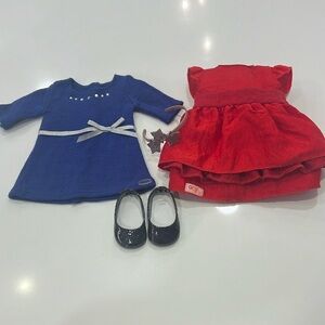 2 holiday dresses for AGirl doll